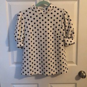 Shein polka dot blouse.